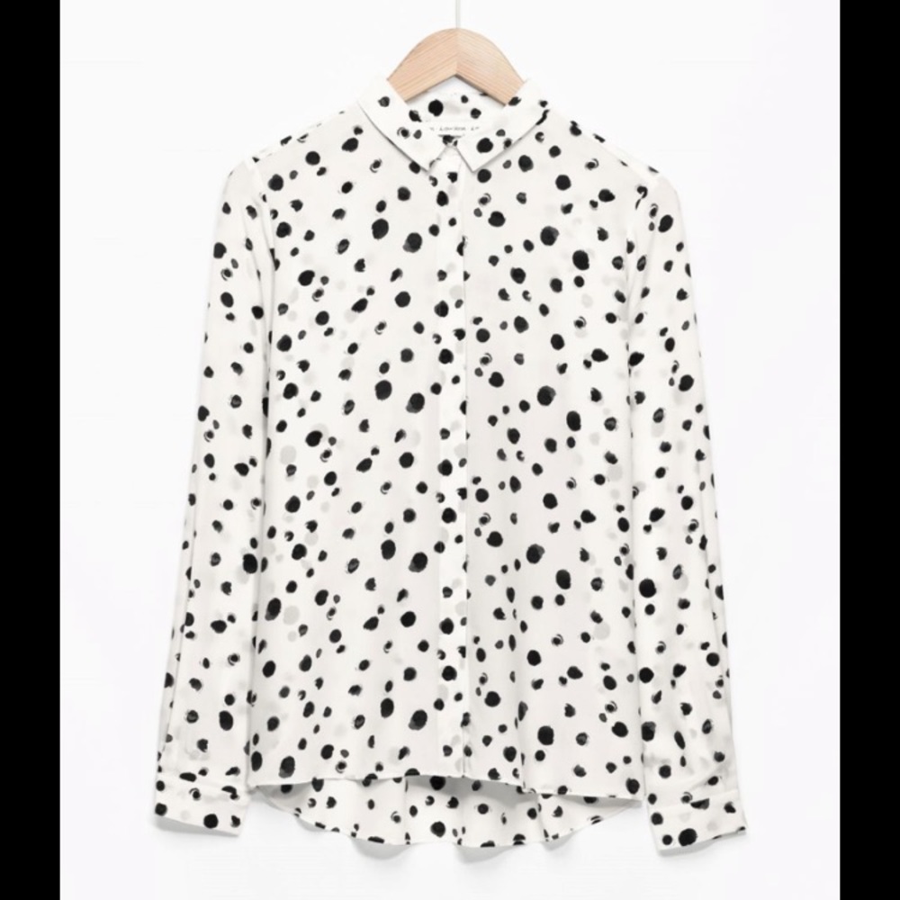 & Other Stories silk button down shirt